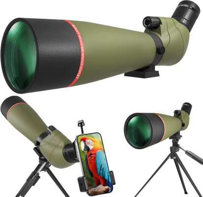 20-60x80 Spotting Scopes for Bird Watching, BAK4 Waterproof Spotting Scope