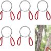 PC Red Stainless Steel Cable Saw Set, Metal Wire Saw for Emergency Survival